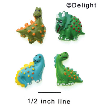 9417 ctlf - Dinosaur Mini 4 Assorted - Resin Decoration (12 per package)