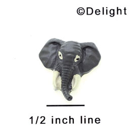 9418 ctlf - Elephant Face Mini - Resin Decoration (12 per package)
