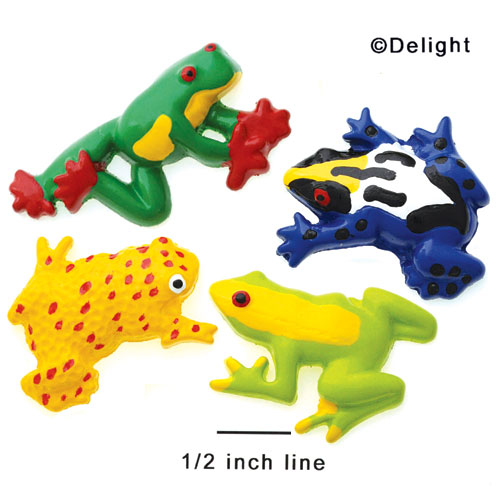 9436 - Tree Frogs 4 Assorted - Resin Decoration (12 per package)
