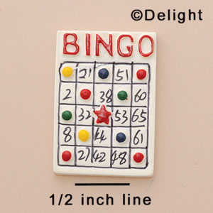 9705 - Bingo Card Medium - Resin Decoration (12 per package)