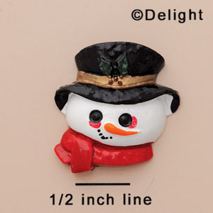 9720 - Snowman Face Large - Resin Decoration (12 per package)