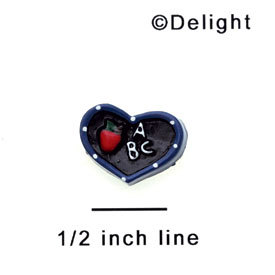 9730 - Slate Heart Blue Mini - Resin Decoration (12 per package)