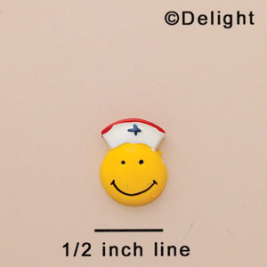 9739 tlf - Smiley Face Nurse Mini - Resin Decoration (12 per package)