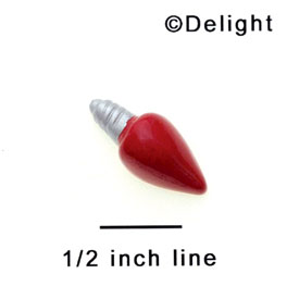 9761 - Light Silver Red Mini - Resin Decoration (12 per package)