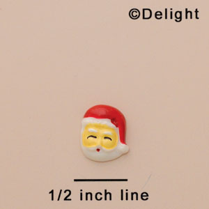 9773 ctlf - Santa Face Mini - Resin Decoration (12 per package)