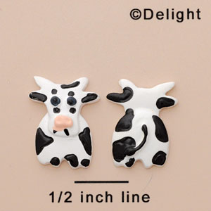 9799 - Cow Front Back Assorted Mini - Resin Decoration (12 per package)