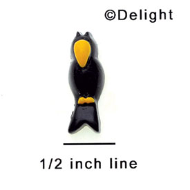 9823 - Bird Crow Front Mini - Resin Decoration (12 per package)