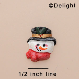 9892 ctlf - Snowman Face Mini - Resin Decoration (12 per package)