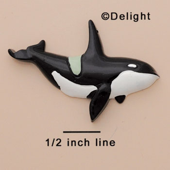 9922 tlf - Whale Orca Large - Resin Decoration (12 per package)