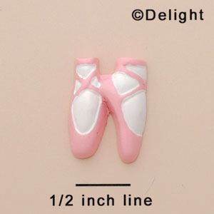 9938 - Ballet Shoes Pink Medium - Resin Decoration (12 per package)