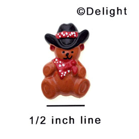 9943 - Cowboy Bear Mini - Resin Decoration (12 per package)