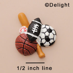 9951 tlf - Sports Collage Medium - Resin Decoration (12 per package)
