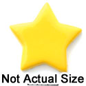 0009Y - Medium Yellow Flat Star - Resin Decoration (12 per package)