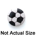 0033B ctlf - Soccer ball Black White Small - Resin Decoration (12 per package)