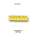 0039 - Ruler - Yellow Mini - Resin Decoration (12 per package)