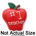 0055 ctlf - Apple - #1 Teacher Red Medium - Resin Decoration (12 per package)