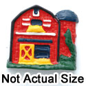 0060B - Barn Red Medium - Resin Decoration (12 per package)