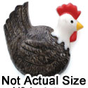 0061E - Rooster Gray - Resin Decoration (12 per package)