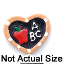 0091C - Tan Heart Slate ABC Apple Yellow Medium - Resin Decoration (12 per package)