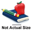 0102F - Apple Book Pencil Collage - Resin Decoration (12 per package)
