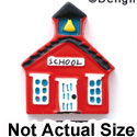 0116C tlf - School House Red Medium - Resin Decoration (12 per package)