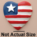 0117D - Heart USA 1 Star Large - Resin Decoration (12 per package)