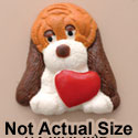 0213* - Dog Heart Medium (Left & Right) - Resin Decoration (12 per package)