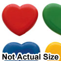 0214 ctlf - Heart - Assorted Colors Medium - Resin Decoration (12 per package)