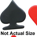 0226 - Card Suit - Red & Black Asst. - Resin Decoration (12 per package)