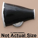 0303* tlf - Megaphone Black (Left & Right) - Resin Decoration (12 per package)