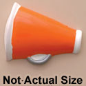 0306* ctlf - Megaphone Orange (Left & Right) - Resin Decoration (12 per package)