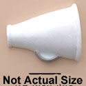 0309* ctlf - Megaphone White (Left & Right) - Resin Decoration (12 per package)