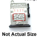 0364 - Slot Machine - Silver Medium - Resin Decoration (12 per package)