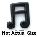 0406 - Musical Notes - Black Large - Resin Decoration (12 per package)