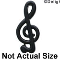 0407 - Clef Note - Black Large - Resin Decoration (12 per package)