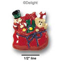 0460 - Santa's Bag - Red Toys - Resin Decoration (12 per package)