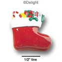 0464 - Stocking - Red Large - Resin Decoration (12 per package)