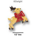 0466* tlf - Reindeer Brown Red Medium - Resin Decoration (12 per package)