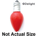 0471 - Light - Silver Red Medium - Resin Decoration (12 per package)