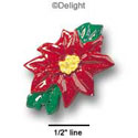 0473 - Poinsettia - Red Medium - Resin Decoration (12 per package)