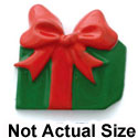 0475 - Large Green Present with Red Bow - Resin Decoration (12 per package)