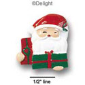 0484 - Santa With Presents - Medium - Resin Decoration (12 per package)