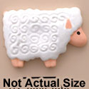 0498* - Lamb Curly White Medium (Left & Right) - Resin Decoration (12 per package)
