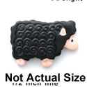 0499* - Lamb Black Medium (Left & Right) - Resin Decoration (12 per package)