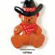 0525 - Cowboy Bear - Large - Resin Decoration (12 per package)