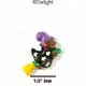 0532* - Witch Bear Broom Mini (Left & Right) - Resin Decoration (12 per package)