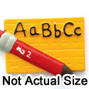 0538 - School Pad - Abc Pencil Yellow - Resin Decoration (12 per package)