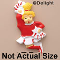 0550* tlf - Cheerleader Red Blonde (Left & Right) - Resin Decoration (12 per package)
