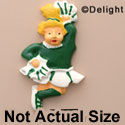 0551* - Cheerleader Green Blonde (Left & Right) - Resin Decoration (12 per package)