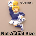 0555* tlf - Cheerleader Purple Blonde (Left & Right) - Resin Decoration (12 per package)